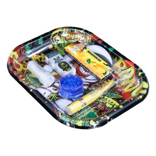 Load image into Gallery viewer, HONEYPUFF rolling tray kit, Cola Flavored 1 1/4 Size Rolling Paper, White Rolling Tip, Glass One Hitter, Plastic Herb Grinder