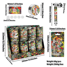 Load image into Gallery viewer, HONEYPUFF Herb Grinder Kit, Ø 30 Metal Herb Grinder, Glass Tobacco Pipe With Metal Bowl, 5 PCS Stainless Steel Pipe Screen