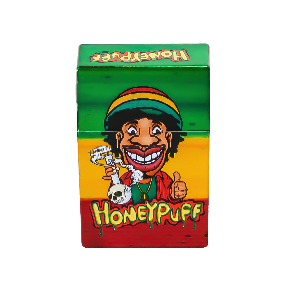 HONEYPUFF Zigarettenetui aus Kunststoff, 60 x 93 mm, bunte Zigarettenschachtel, 12 Stück/Box