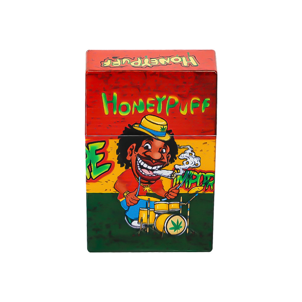 HONEYPUFF Zigarettenetui aus Kunststoff, 60 x 93 mm, bunte Zigarettenschachtel, 12 Stück/Box