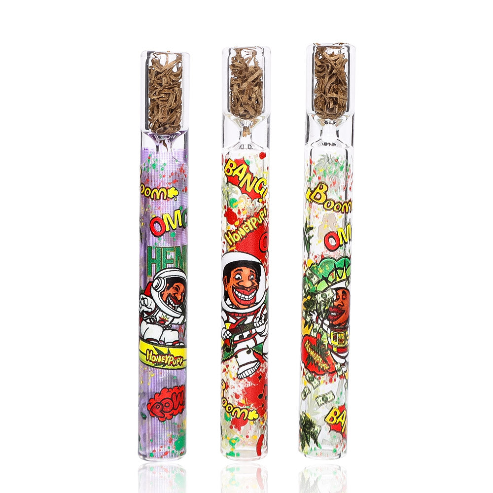 Pipes à tabac Honeypuff en verre One Hitter, 103 mm, faciles à nettoyer, 24 pièces