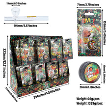 Load image into Gallery viewer, HOEYPUFF Portable Herb Grinder Kit, 101 mm Glass Hand Pipe, 2 Lay Plastic Herb Grinder, 40 PCS / Box