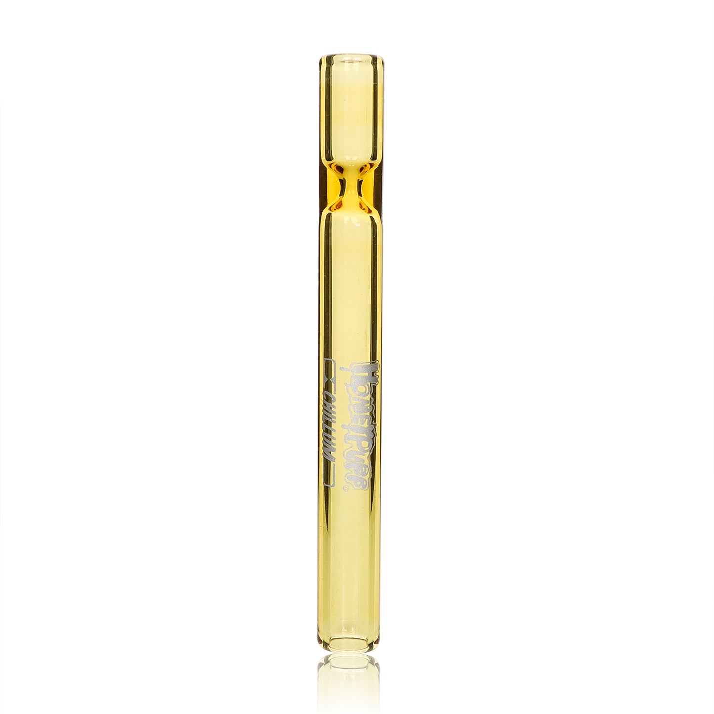 HONEYPUFF Yellow Glass One Hitter, 13 x 110 Size Smoking Pipe , Easy Clean Tobacco Pipes, 50 PCS