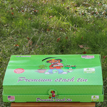 Load image into Gallery viewer, HONEYPUFF Tinplate Tobacco Storage Box, Three Color ( Blue, Green, Pink ) Metal Tin, 100 x 65 x 20 mm Size Portable Storage Box, 24 PCS / Box