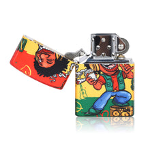 Lade das Bild in den Galerie-Viewer, HONEYPUFF Winddichtes, langlebiges Metallfeuerzeug, Zigarettenanzünder im Rasta-Stil
