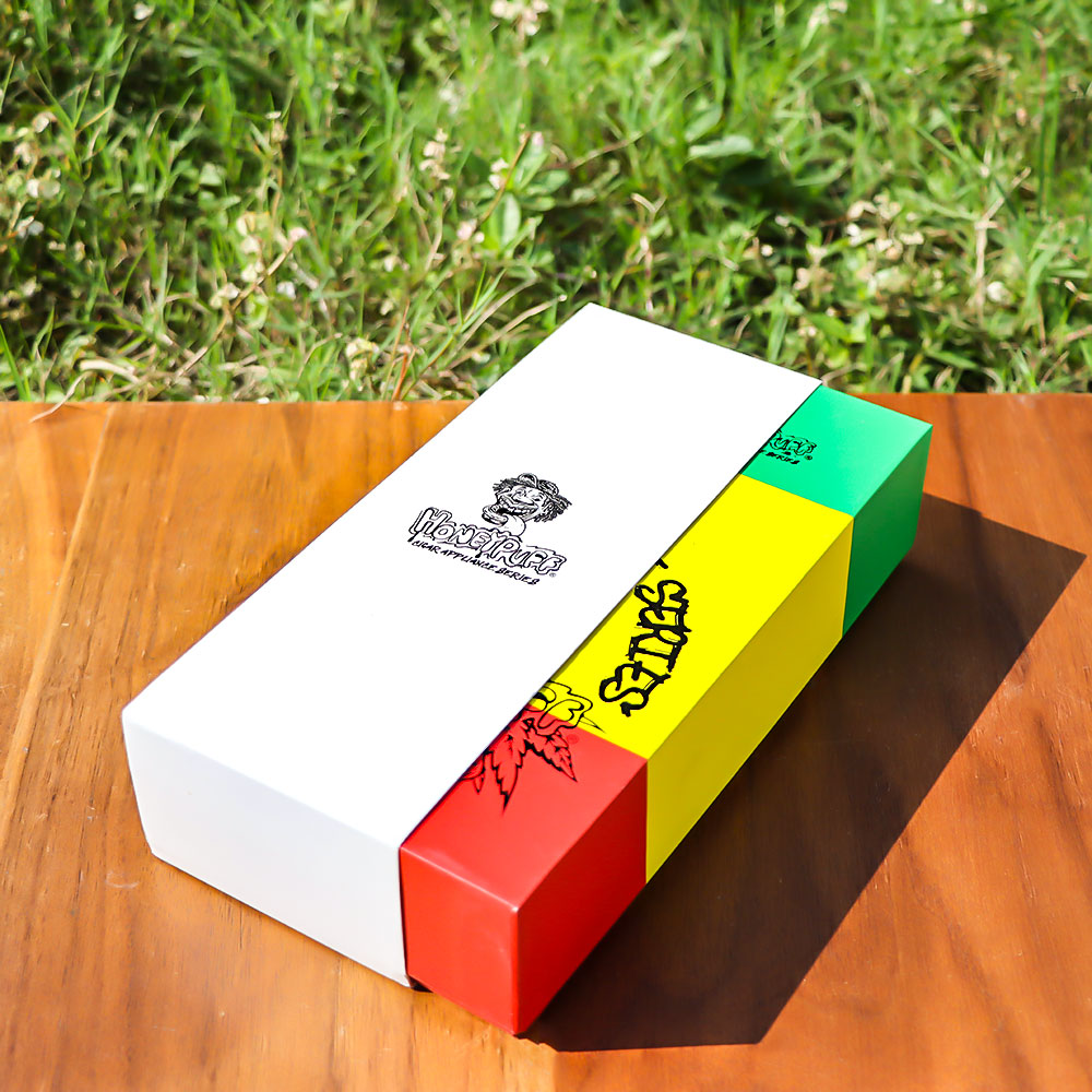 HONEYPUFF Windproof Charged Cigarette Lighter, Rasta Style Lighters, Creative Smoking Metal Lighter
