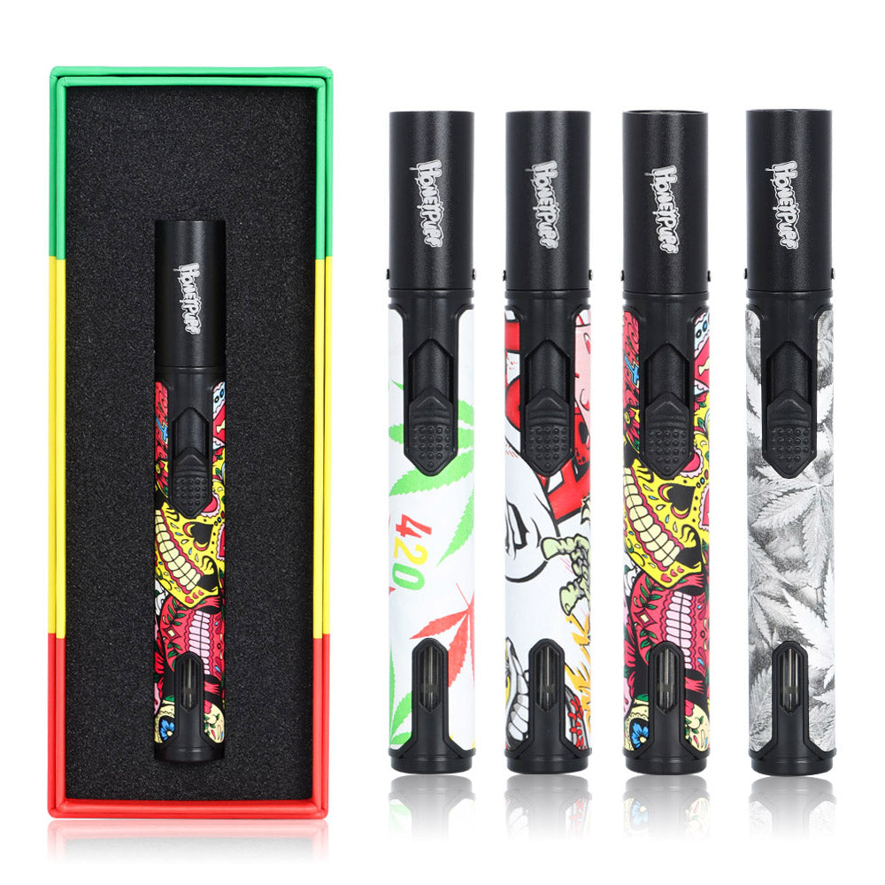 HONEYPUFF Windproof Charged Cigarette Lighter, Rasta Style Lighters, Creative Smoking Metal Lighter