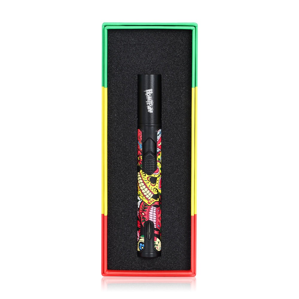 HONEYPUFF Windproof Charged Cigarette Lighter, Rasta Style Lighters, Creative Smoking Metal Lighter
