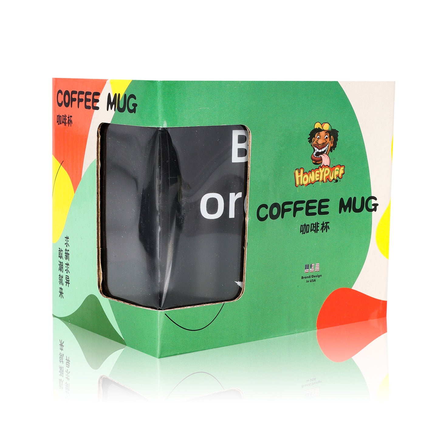 HONEYPUFF Large Ceramic Coffee Mug, 96 x 80 mm White Coffee Cup, Office And Home Living Tea Cup