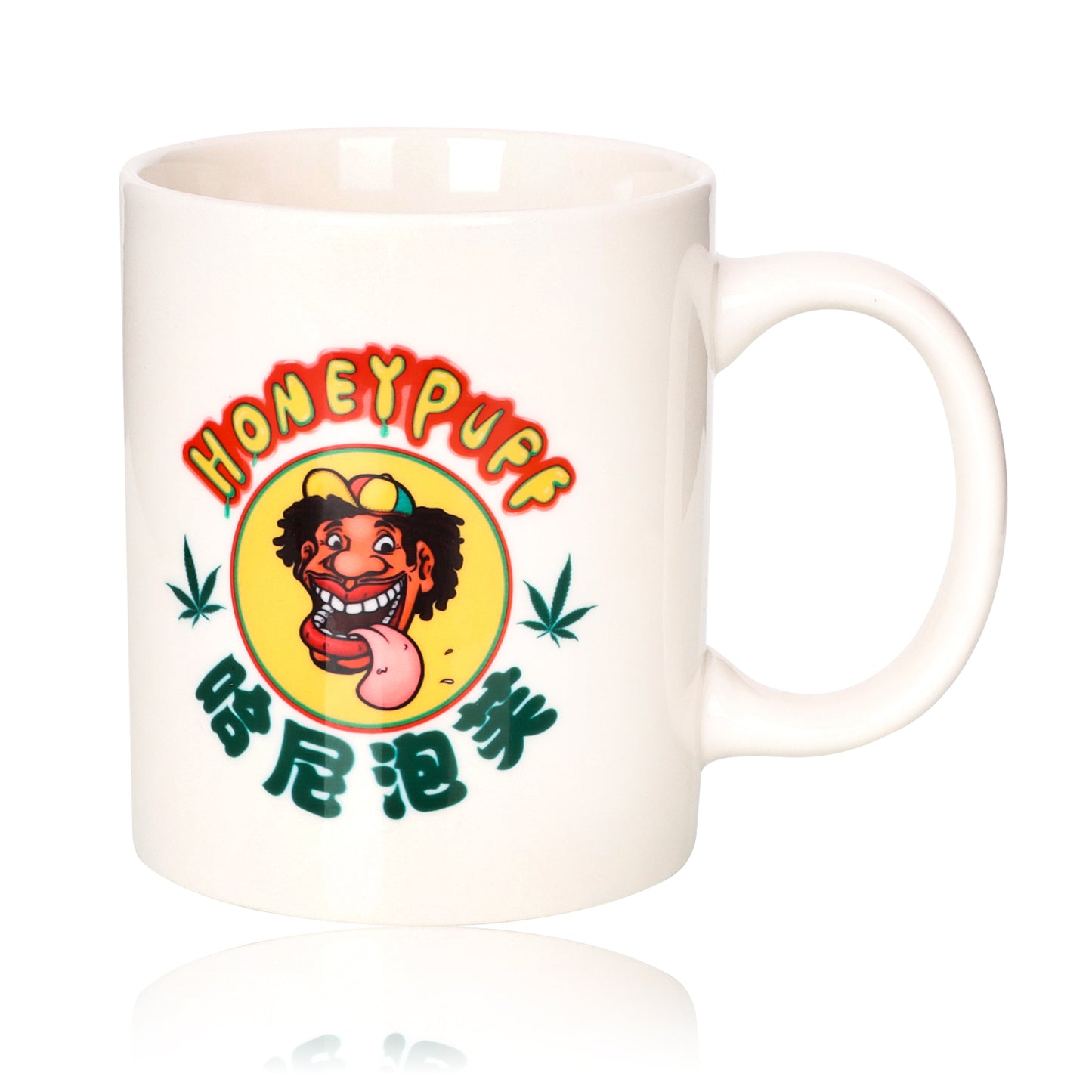 HONEYPUFF Large Ceramic Coffee Mug, 96 x 80 mm White Coffee Cup, Office And Home Living Tea Cup