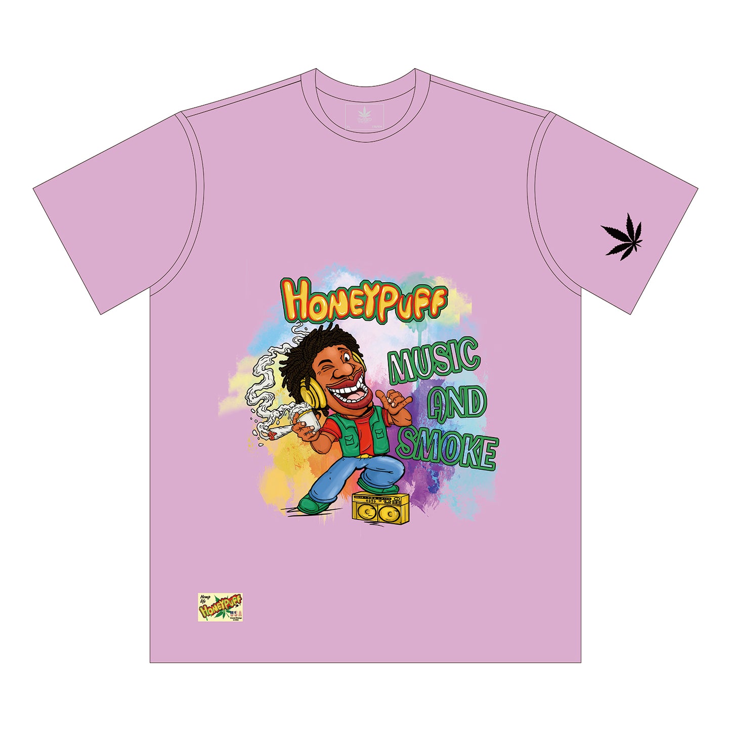 HONEYPUFF Men’s Pink T Shirt, Comfortable Short Sleeve Shirt