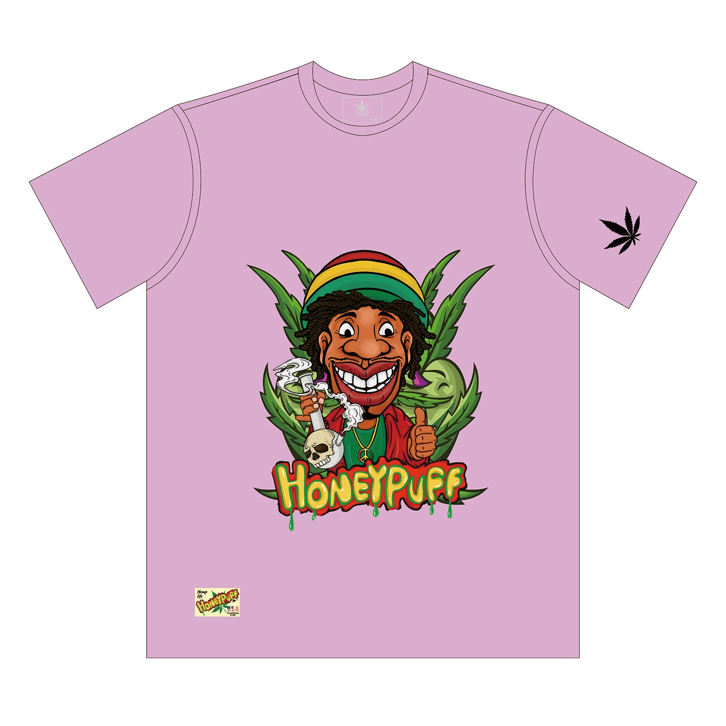 HONEYPUFF Men’s Pink T Shirt, Comfortable Short Sleeve Shirt