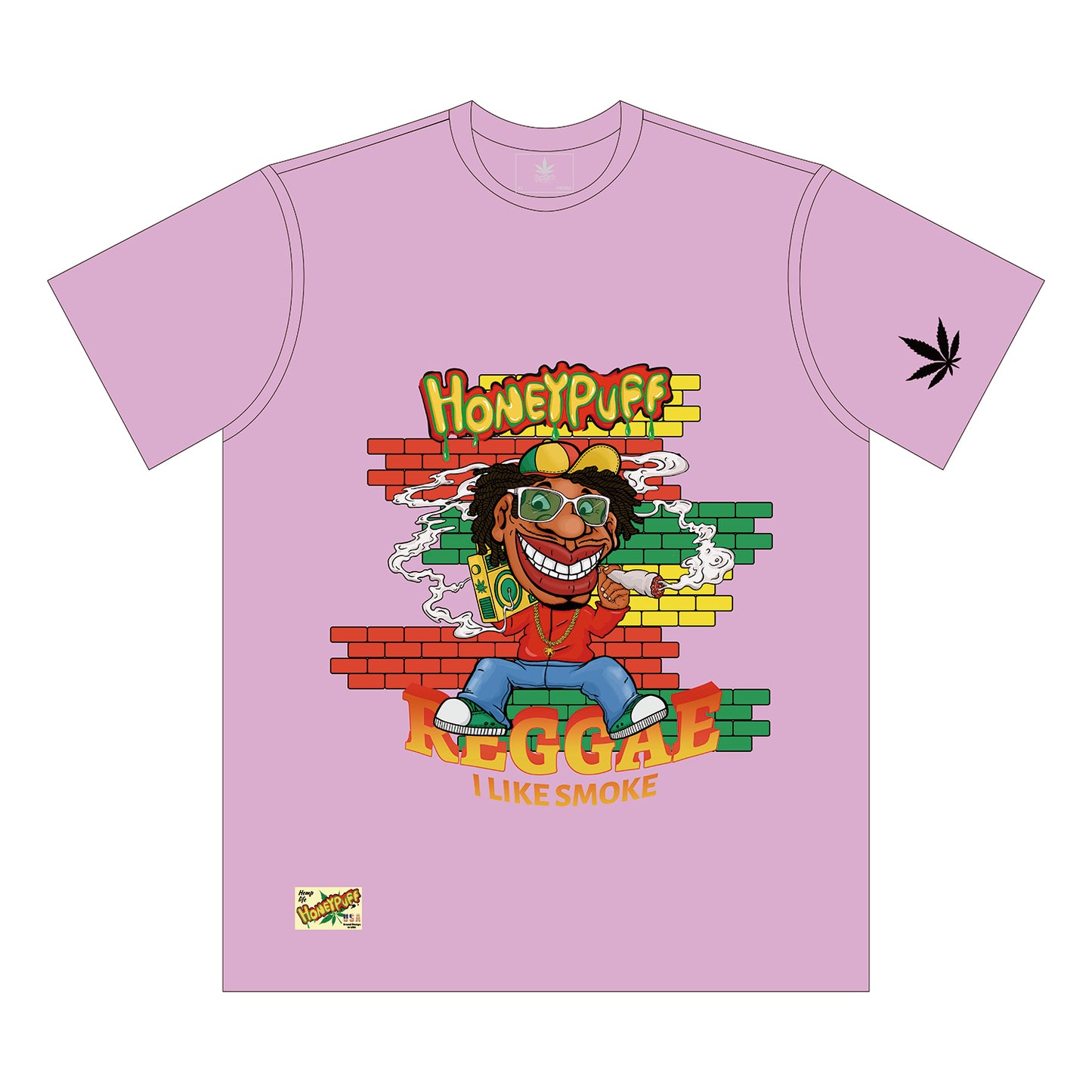 HONEYPUFF Men’s Pink T Shirt, Comfortable Short Sleeve Shirt