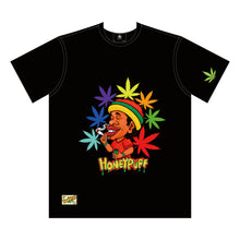 Load image into Gallery viewer, HONEYPUFF Men’s Black T Shirt, Comfortable Short Sleeve Shirt