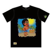 Load image into Gallery viewer, HONEYPUFF Men’s Black T Shirt, Comfortable Short Sleeve Shirt