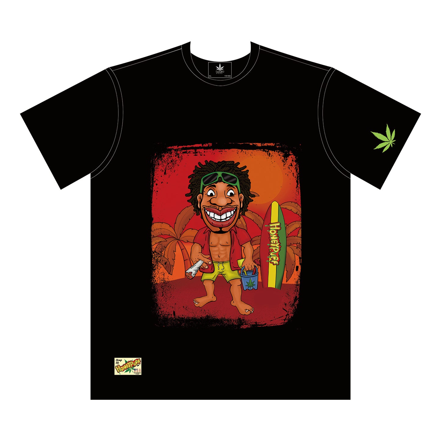 HONEYPUFF Men’s Black T Shirt, Comfortable Short Sleeve Shirt