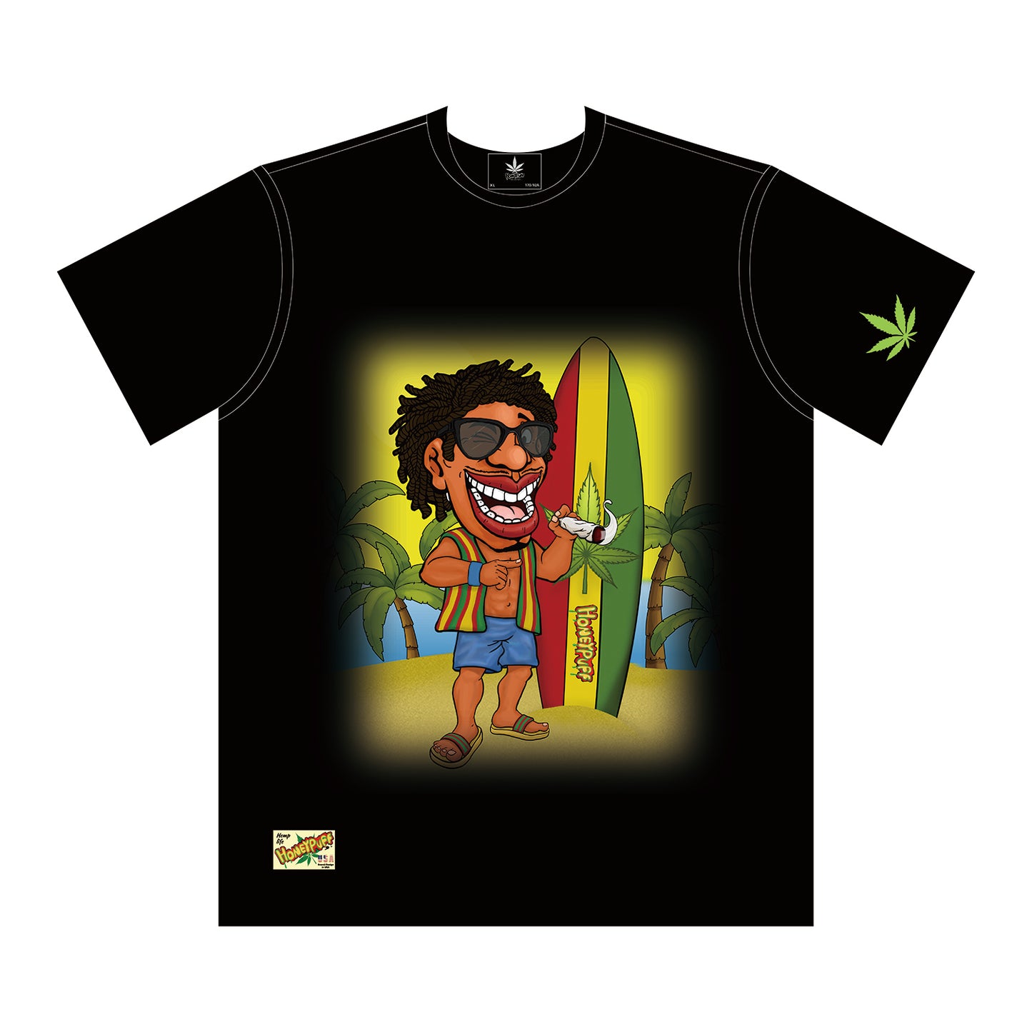 HONEYPUFF Men’s Black T Shirt, Comfortable Short Sleeve Shirt