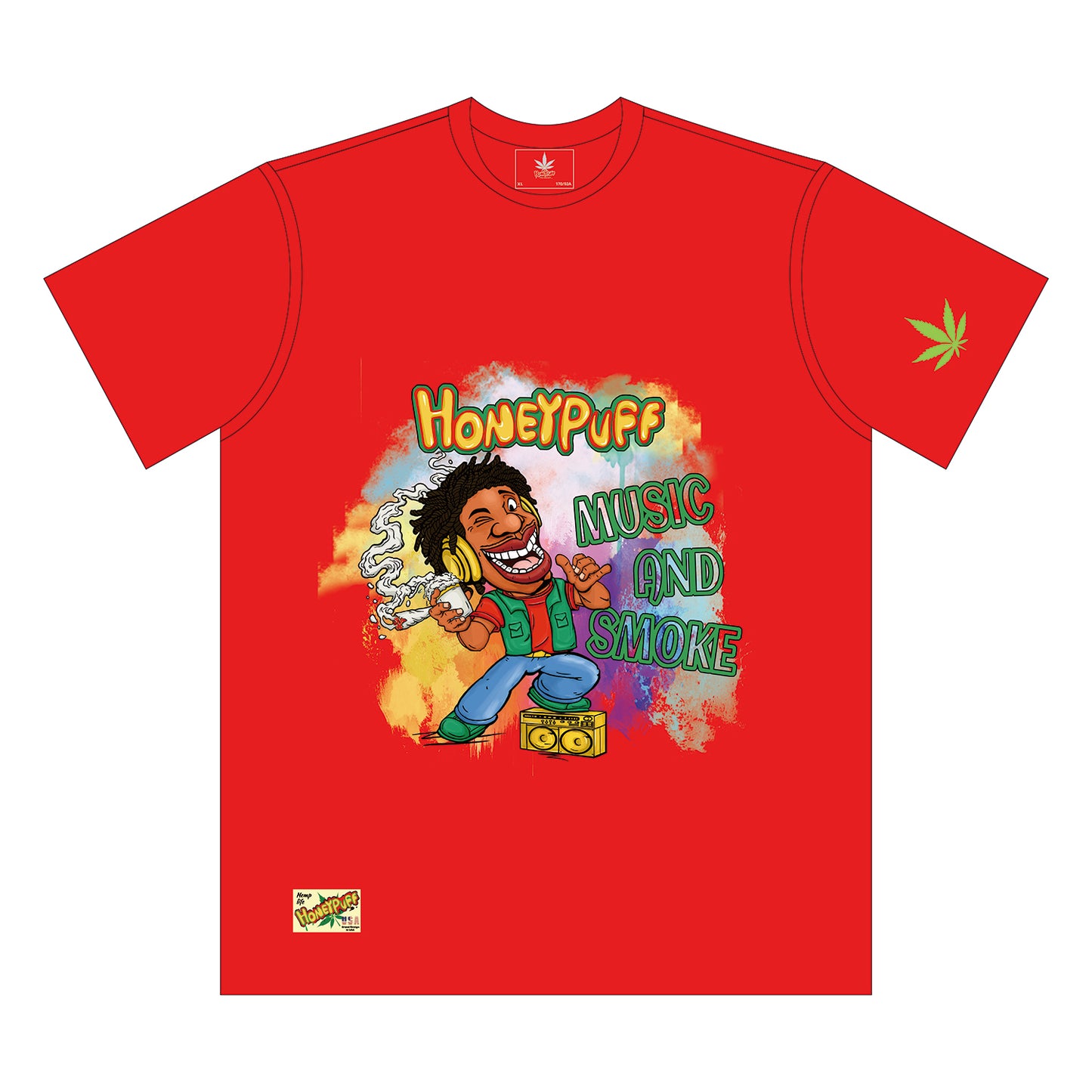 HONEYPUFF Men’s Red T Shirt, Comfortable Short Sleeve Shirt