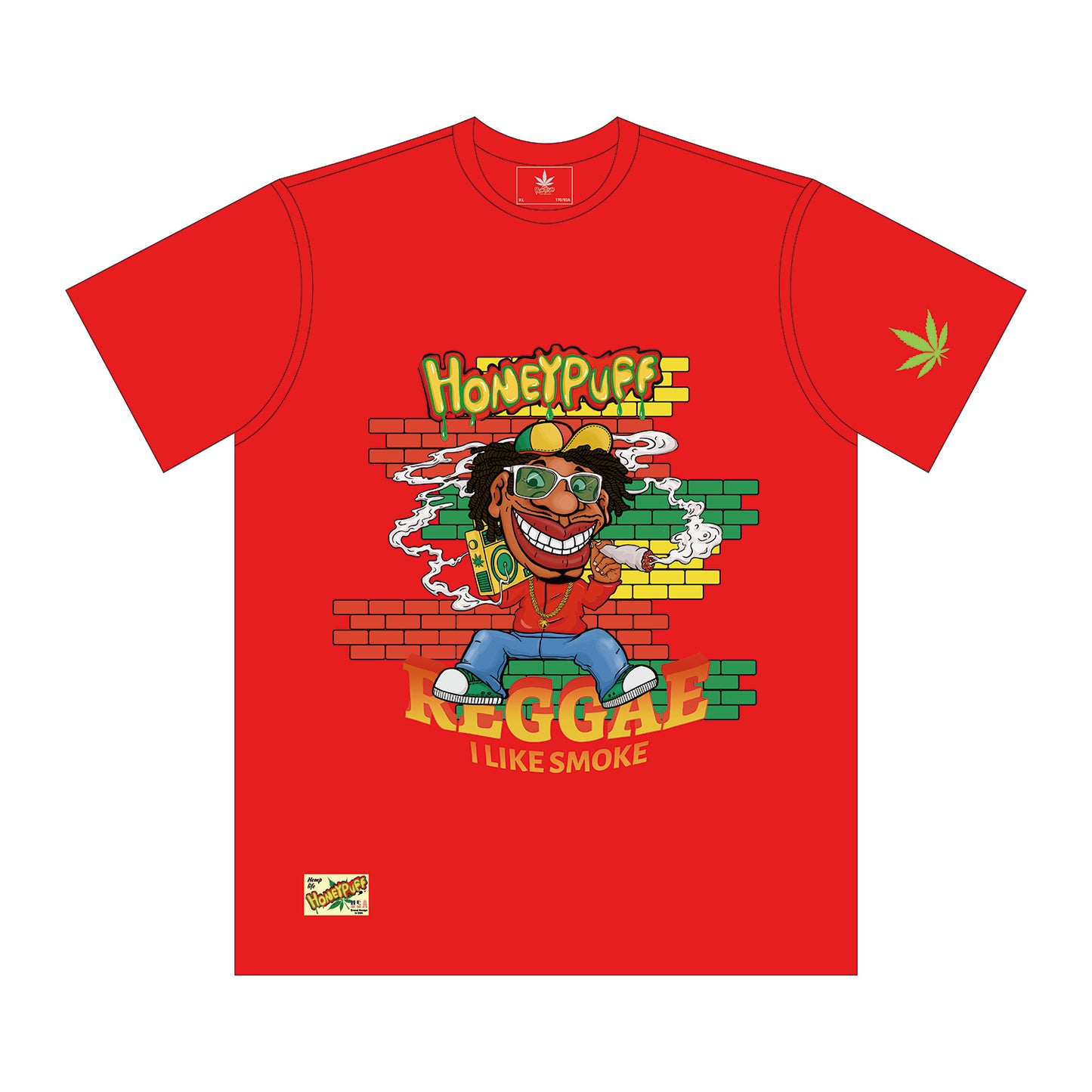 HONEYPUFF Men’s Red T Shirt, Comfortable Short Sleeve Shirt