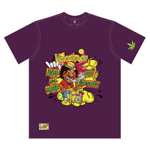 Load image into Gallery viewer, HONEYPUFF Men’s Purple T Shirt, Comfortable Short Sleeve Shirt