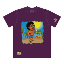 Load image into Gallery viewer, HONEYPUFF Men’s Purple T Shirt, Comfortable Short Sleeve Shirt