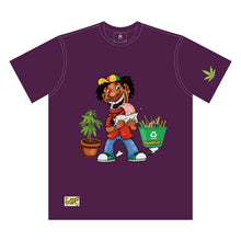 Load image into Gallery viewer, HONEYPUFF Men’s Purple T Shirt, Comfortable Short Sleeve Shirt