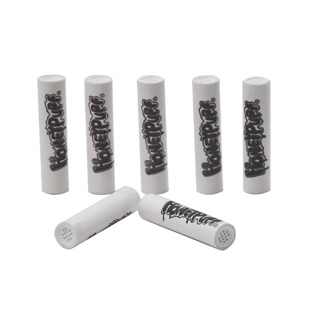 Filtres à charbon actif en céramique Honeypuff, embouts pré-roulés Ø 9, adaptés aux pipes à tabac en bois, 150 filtres par pot