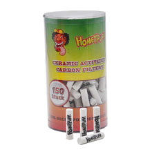 Load image into Gallery viewer, HONEYPUFF Ceramic Activated Carbon Filter Tips, Ø 9 Smoking Pre Rolled Tips, Suit Wood Tobacco Pipes Smoking Filter Tips, 150 Tips / Jar