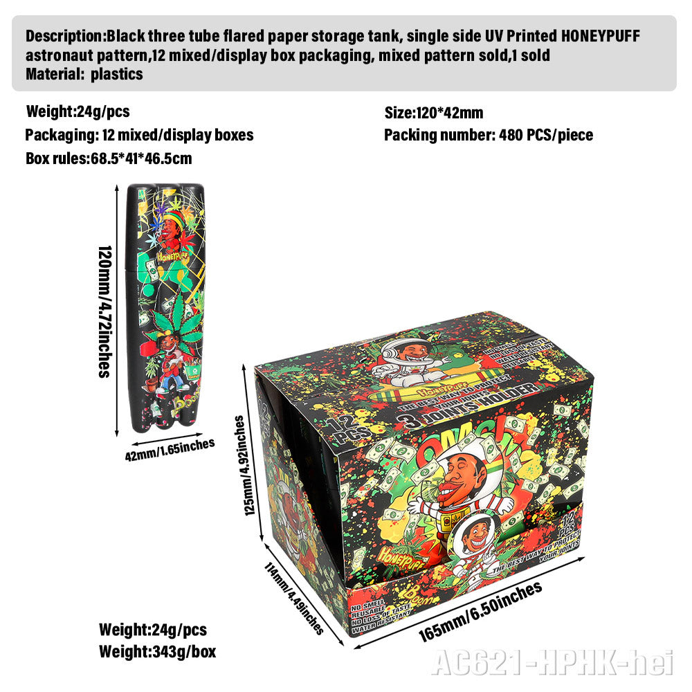 HONEYPUFF multi-color multi-tube plastic trumpet paper cigarette storage tank Cigarette accessories