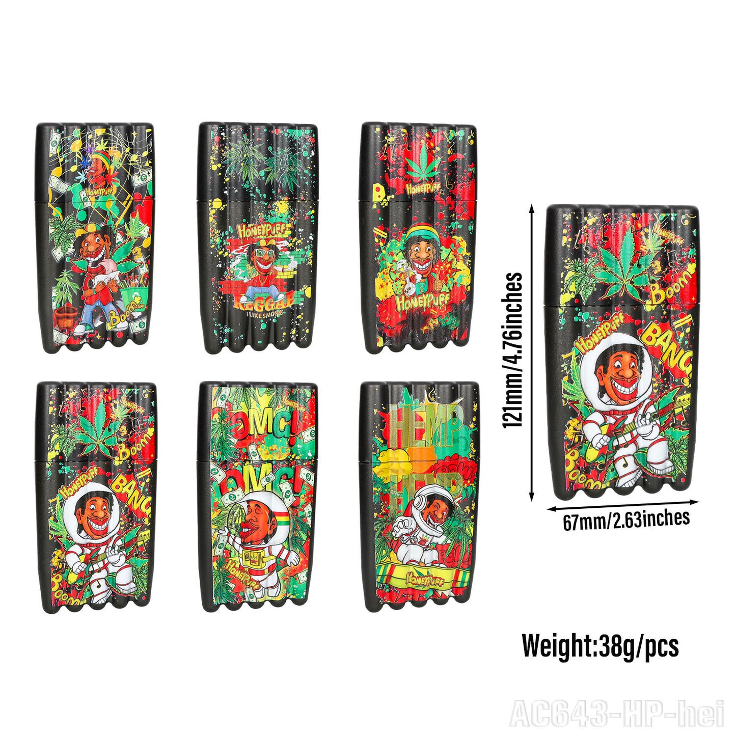 HONEYPUFF multi-color multi-tube plastic trumpet paper cigarette storage tank Cigarette accessories
