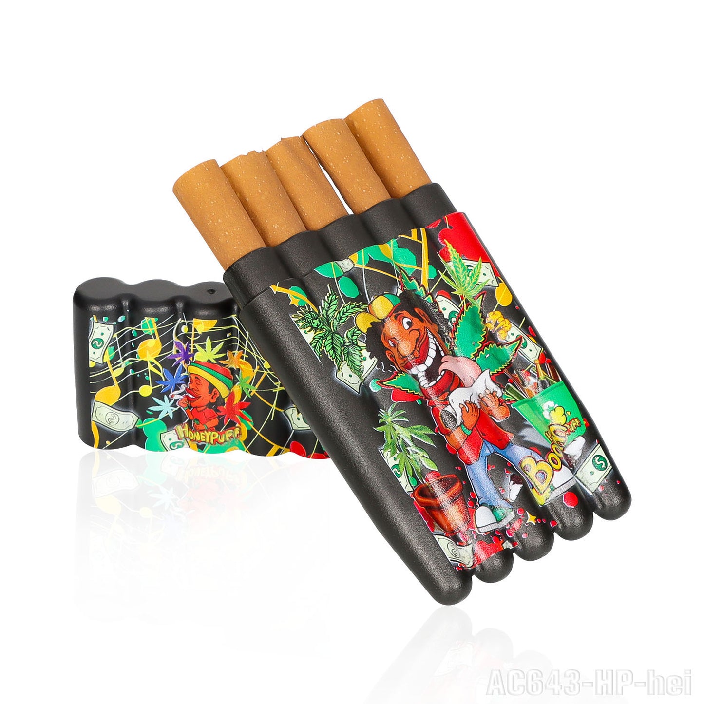 HONEYPUFF multi-color multi-tube plastic trumpet paper cigarette storage tank Cigarette accessories