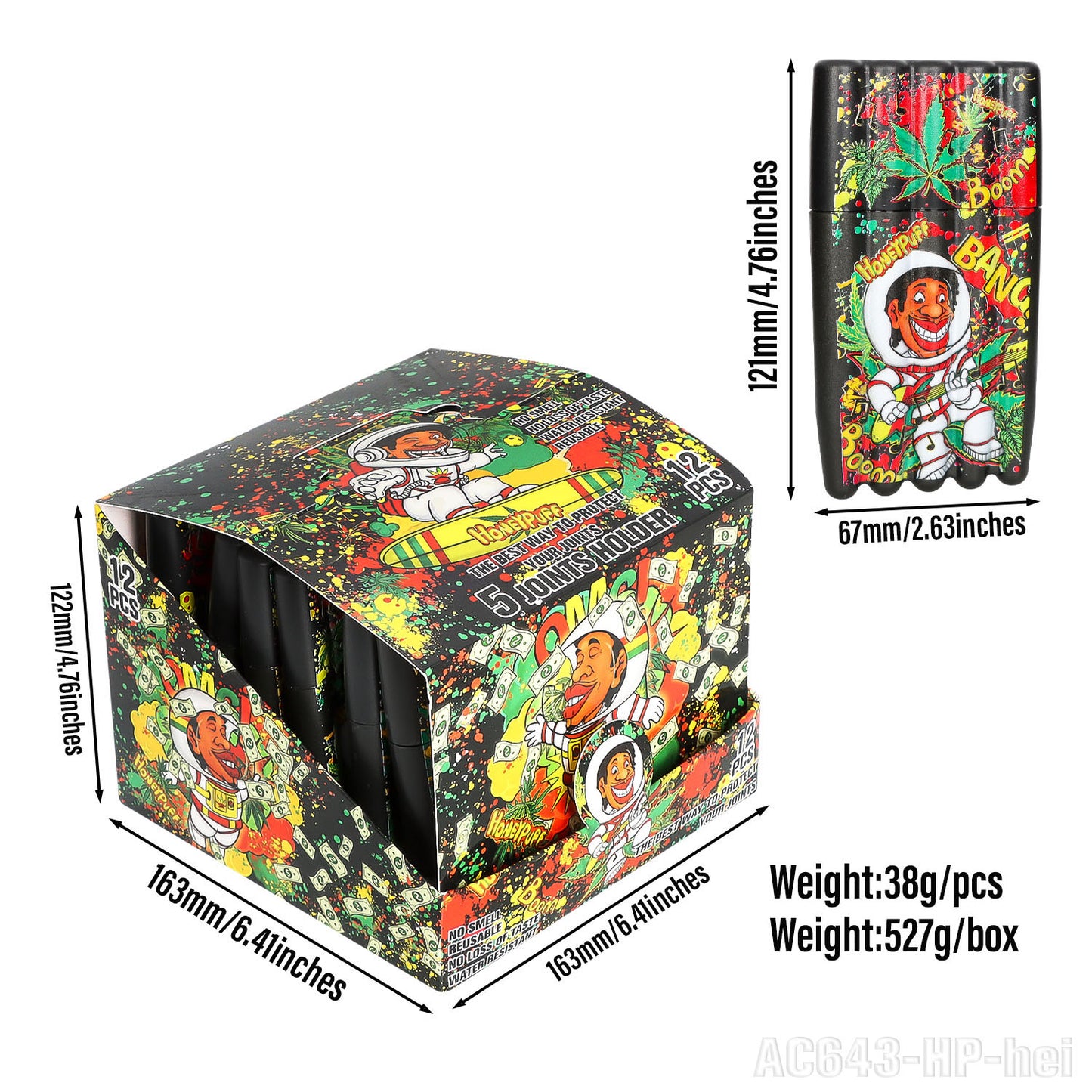 HONEYPUFF multi-color multi-tube plastic trumpet paper cigarette storage tank Cigarette accessories