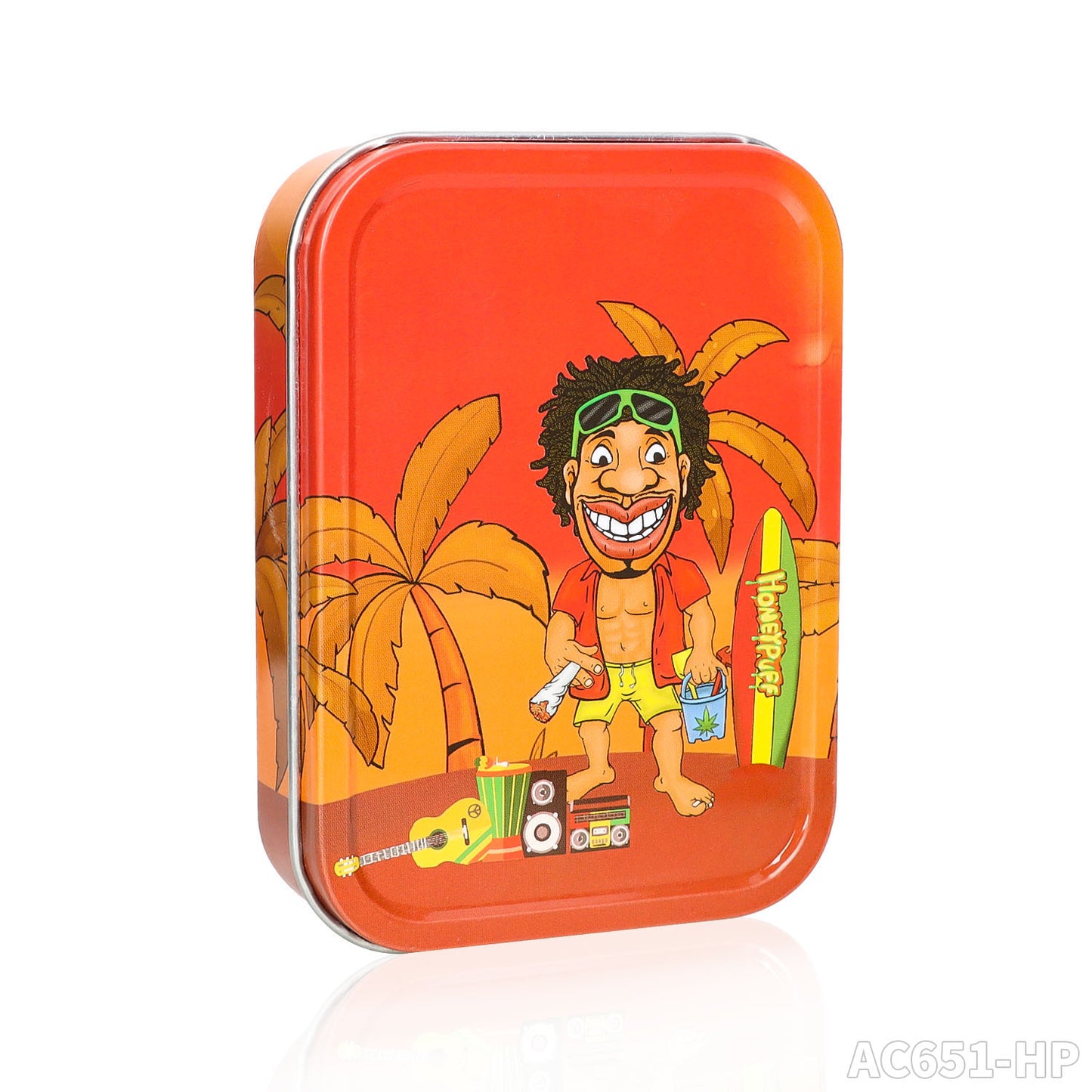Boîte à tabac portable en fer blanc Honeypuff 102 x 83 mm, boîte à herbes multicolore, accessoires pour cigarettes