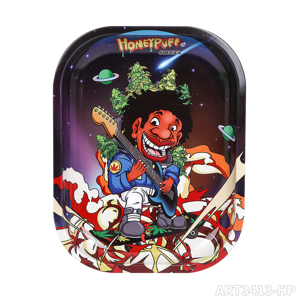 HONEYPUFF brand 180 * 140MM metal square with various designs, hot selling cigarette store accessories