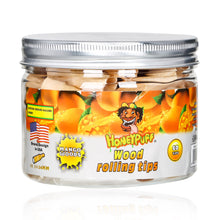 Load image into Gallery viewer, HONEYPUFF Mango Flavored Wood Rolling Filter Tips, 34 mm Cigarette Holder, 60 Tips / Jar
