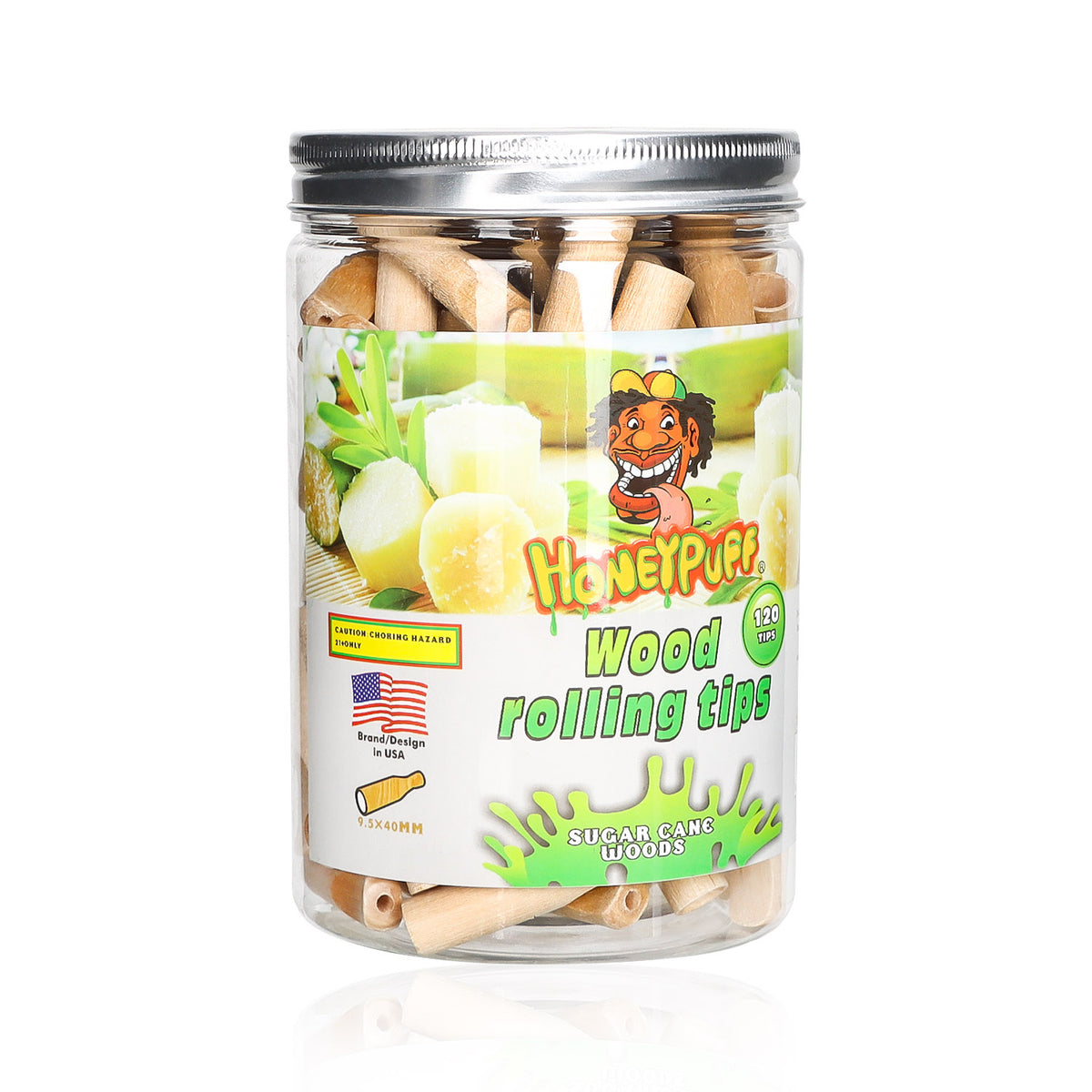 Weed Roling Filter HONEYPUFF Sugarcane Flavored 35mm Wood Rolling Filter Tips Smoking Woo