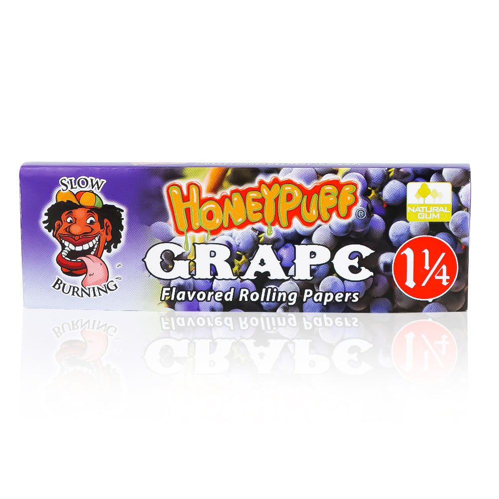 HONEYPUFF 1 1/4 Size Grape Flavored Rolling Papers 12 Packs Flavored Rolling Papers