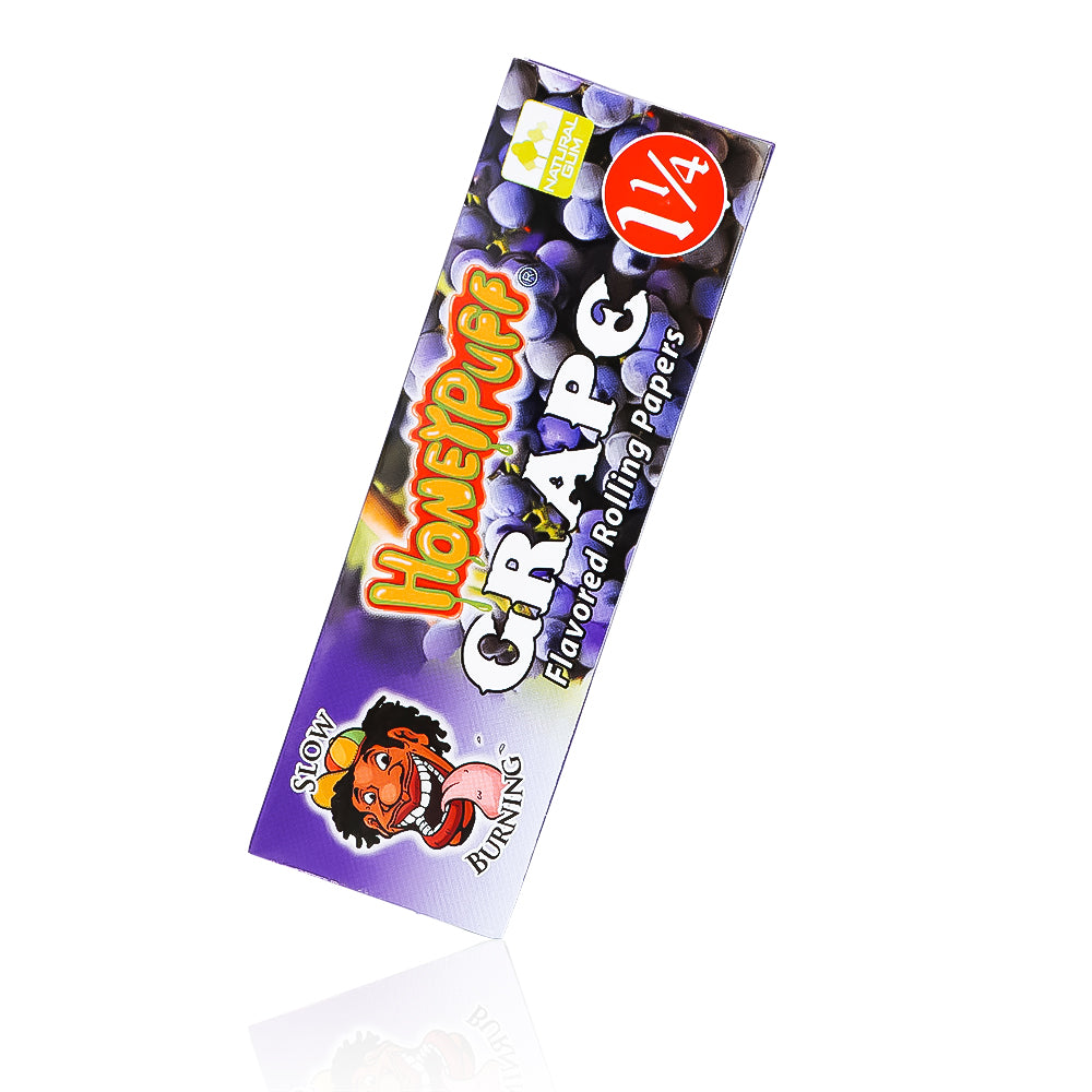 HONEYPUFF 1 1/4 Size Grape Flavored Rolling Papers 12 Packs Flavored Rolling Papers
