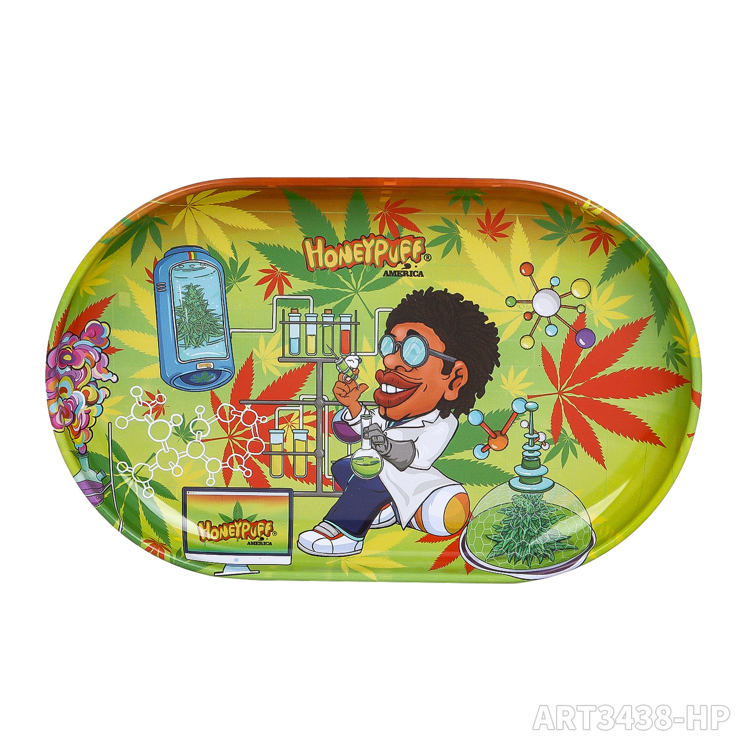 HONEYPUFF brand 130*80mm metal square rolling tray small rolling tray with various designs