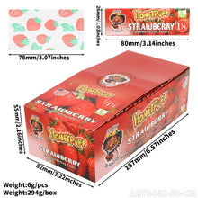 Load image into Gallery viewer, HONEYPUFF 1 1/4 Size Strawberry  Flavored Rolling Papers, Slow Burning Cigarette Rolling Papers (50 PCS)
