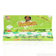 Load image into Gallery viewer, HONEYPUFF 1 1/4 Size Apple  Flavored Rolling Papers, Slow Burning Cigarette Rolling Papers (50 PCS)
