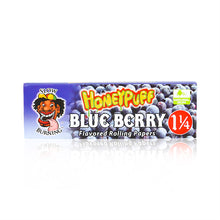 Load image into Gallery viewer, HONEYPUFF 1 1/4 Size Blueberry Flavored Rolling Papers 12 Packs Flavored Rolling Papers