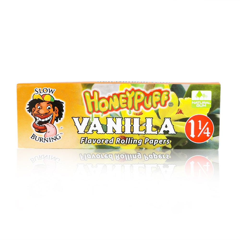 HONEYPUFF 1 1/4 Size vanilla Flavored Rolling Papers 12 Packs Flavored Rolling Papers