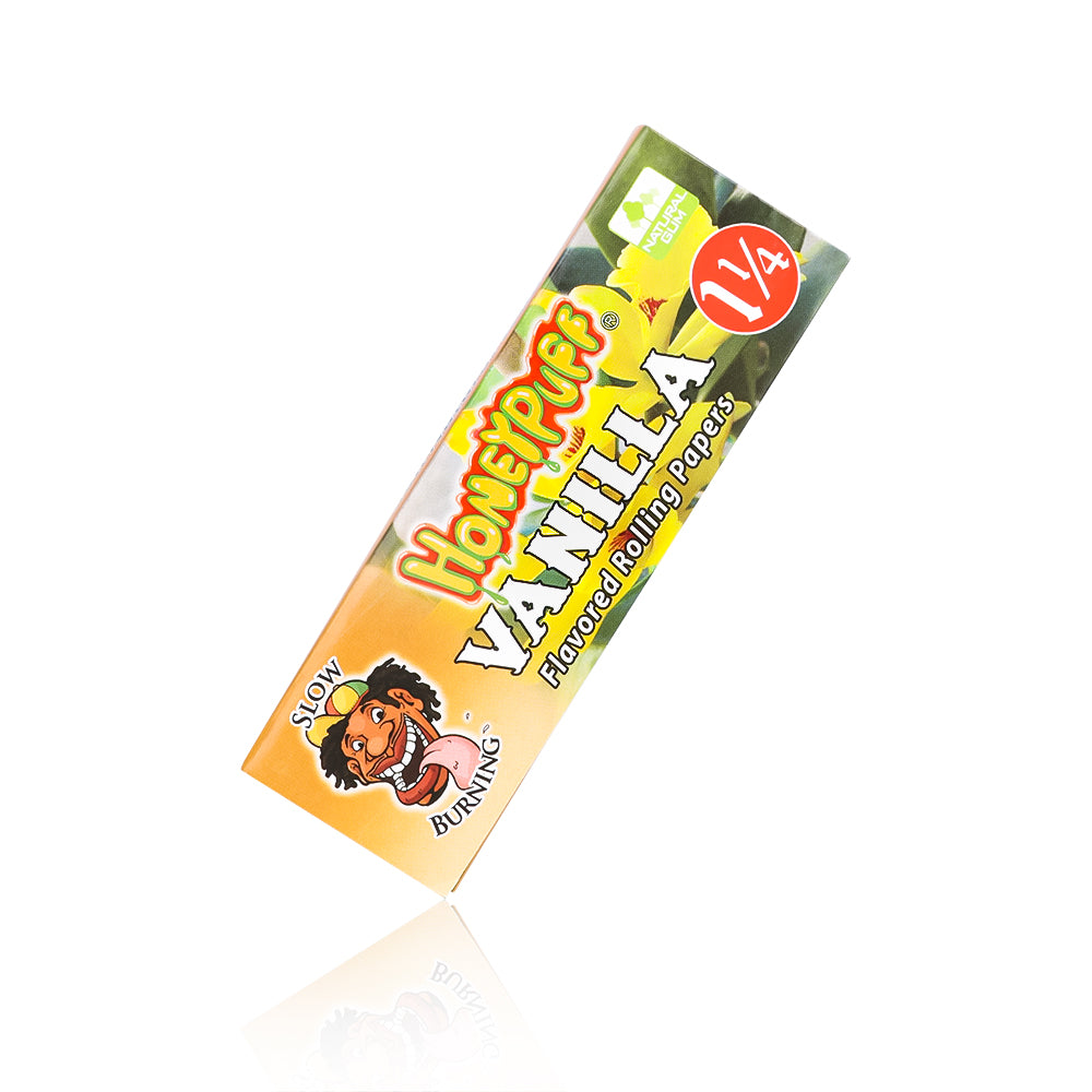 HONEYPUFF 1 1/4 Size vanilla Flavored Rolling Papers 12 Packs Flavored Rolling Papers