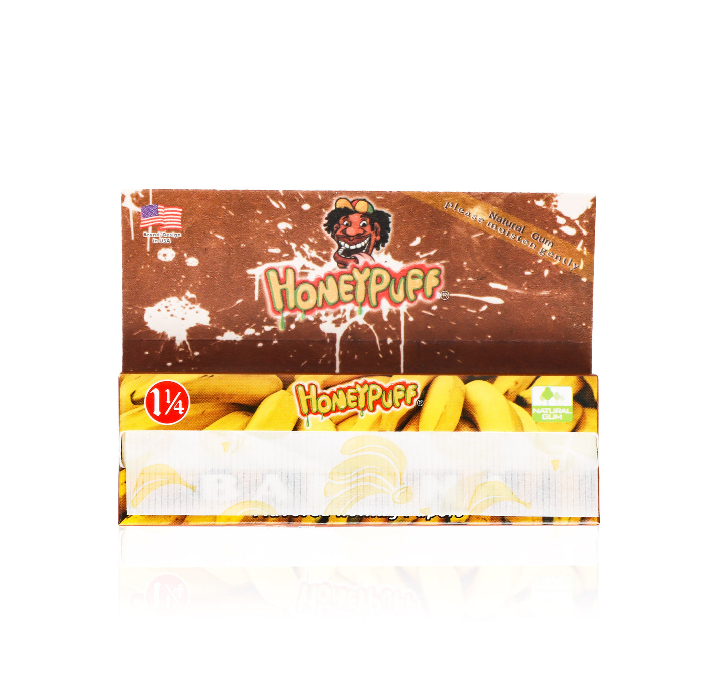 HONEYPUFF 1 1/4 Size Banana Flavored Rolling Papers 12 Packs Flavored Rolling Papers
