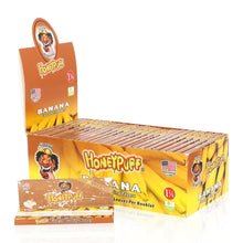 Load image into Gallery viewer, HONEYPUFF 1 1/4 Size Banana Flavored Rolling Papers 12 Packs Flavored Rolling Papers