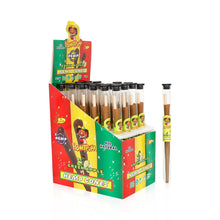 Load image into Gallery viewer, HONEYPUFF Green Apple Flavors Pre Rolled Cones with Tips, King Size Pre Rolled Rolling Paper, Natural Rolling Papers &amp; Glass Cigarette Holder, 3Cone/Tube 24Tubes/Box

