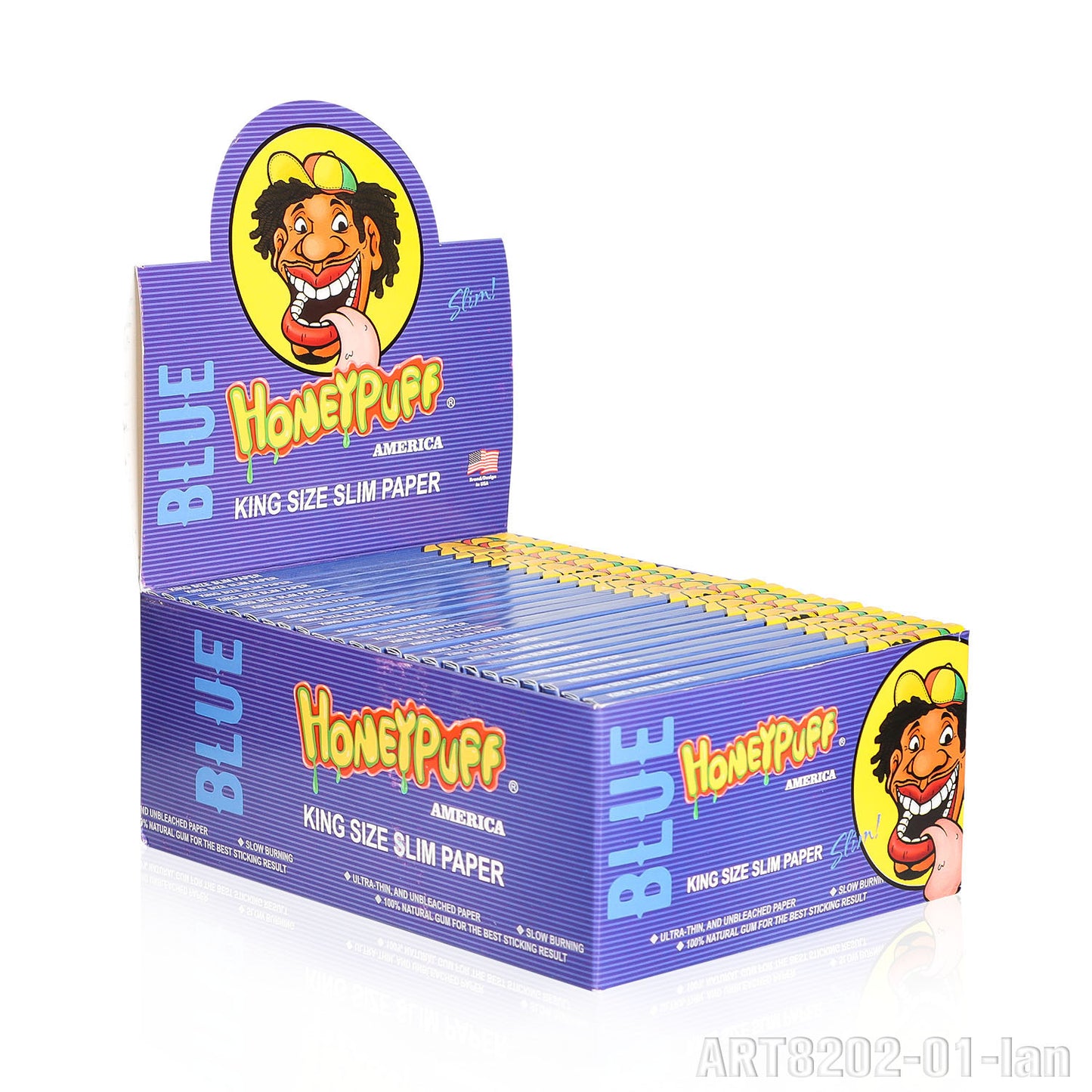 HONEYPUFF 1 1/4 Size Fruit Flavored Rolling Papers, Slow Burning Cigarette Rolling Papers (50 PCS)