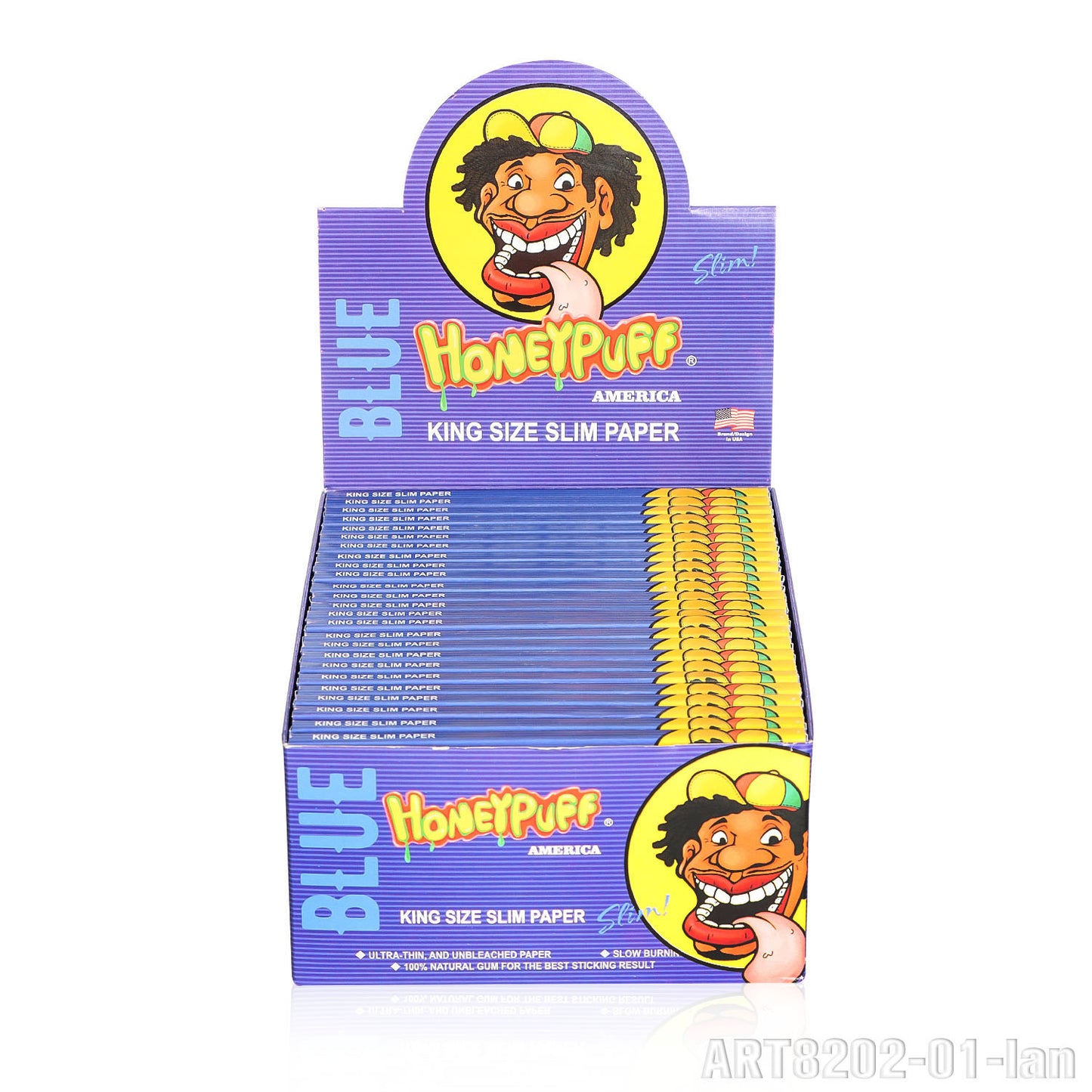HONEYPUFF 1 1/4 Size Fruit Flavored Rolling Papers, Slow Burning Cigarette Rolling Papers (50 PCS)
