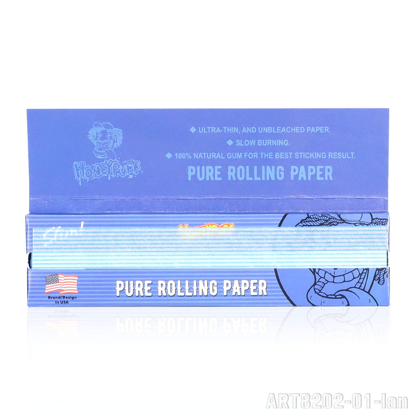 HONEYPUFF 1 1/4 Size Fruit Flavored Rolling Papers, Slow Burning Cigarette Rolling Papers (50 PCS)